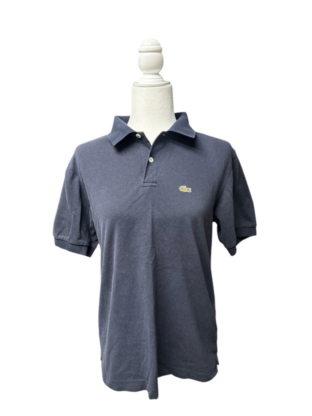 Lacoste women’s size 6 Short-Sleeve black Polo shirt classic fit preppy golf